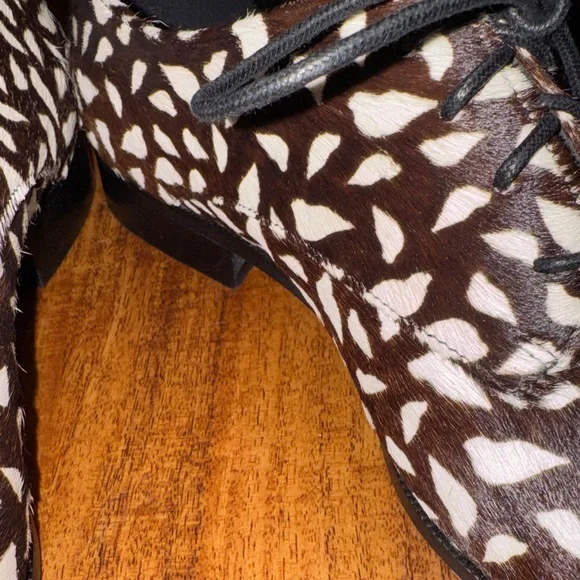Diane Von Furstenberg Brown and White Patterned Derbys DVF Diane Von Furstenberg zig-zag Print Wrap Dress | Brown  main image 3